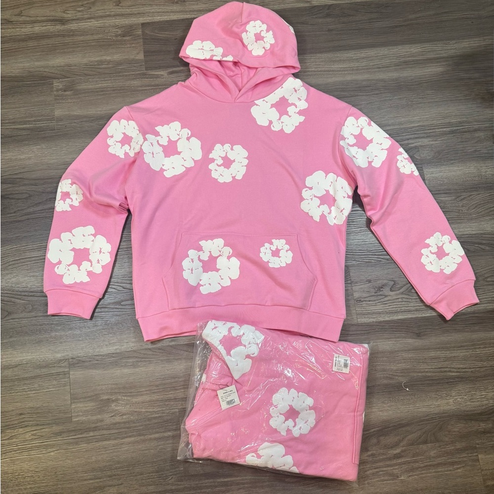Pink denim tears Hoodie
